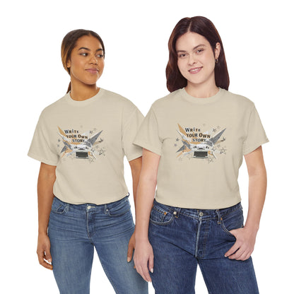 Write Your Own Story T-Shirt — Typewriter Graphic Tee Writer Gift Inspirational