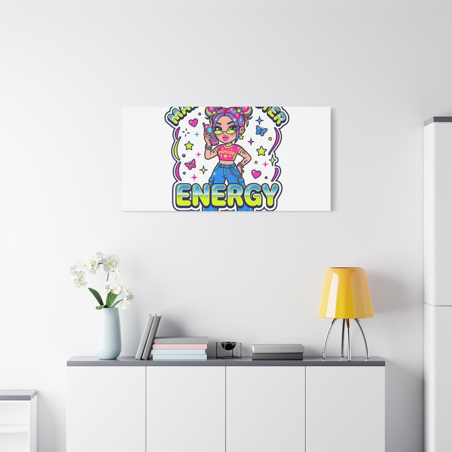 Main Character Energy Canvas | Y2K Aesthetic, Retro Internet Pop Art