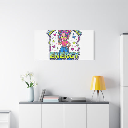 Main Character Energy Canvas | Y2K Aesthetic, Retro Internet Pop Art