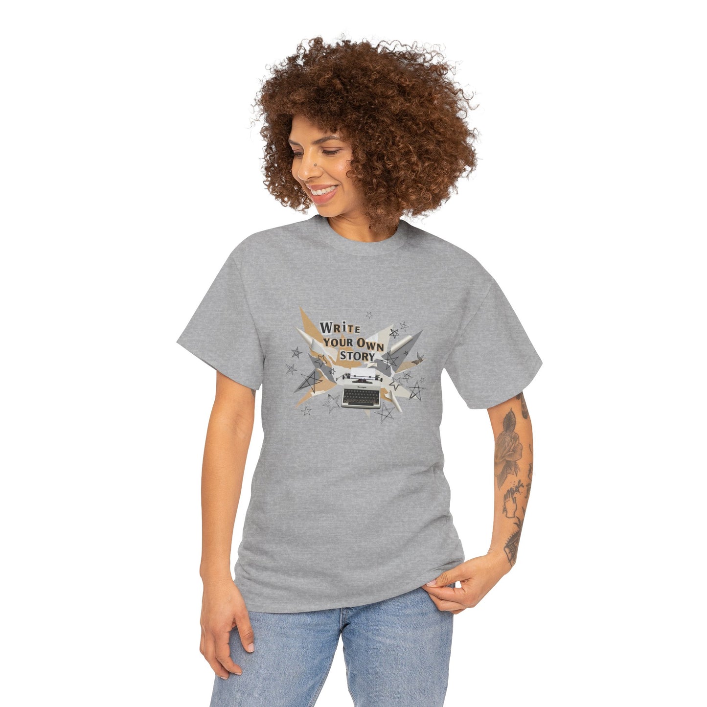 Write Your Own Story T-Shirt — Typewriter Graphic Tee Writer Gift Inspirational