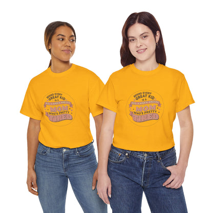 Pretty Tired Mom T-Shirt Funny Vintage Tee Gift for Mom Women Funny Mom Shirt