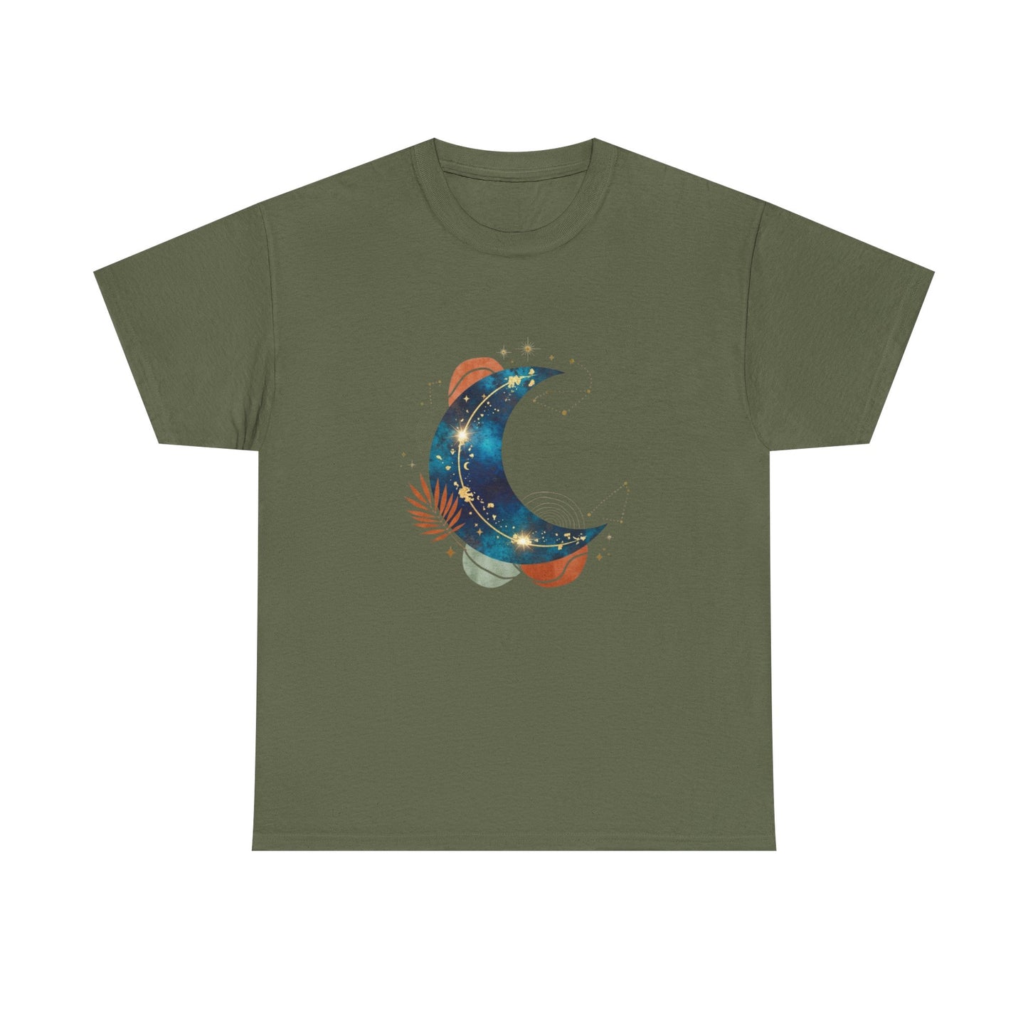 Celestial Moon Graphic Tee — Starry Crescent Night Shirt Boho Gift for Her