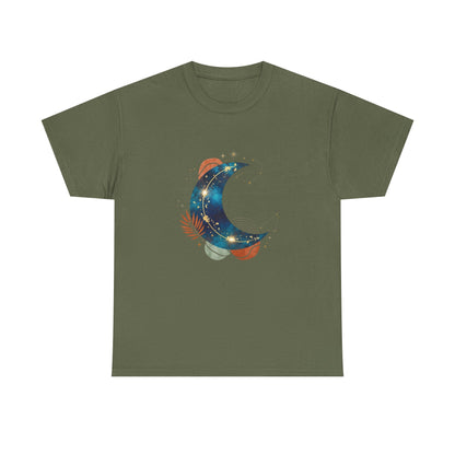 Celestial Moon Graphic Tee — Starry Crescent Night Shirt Boho Gift for Her