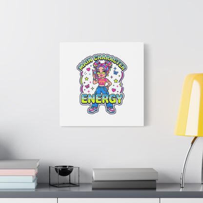 Main Character Energy Canvas | Y2K Aesthetic, Retro Internet Pop Art