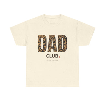 Dad Club Leopard Print T-Shirt — Father's Day Casual Tee
