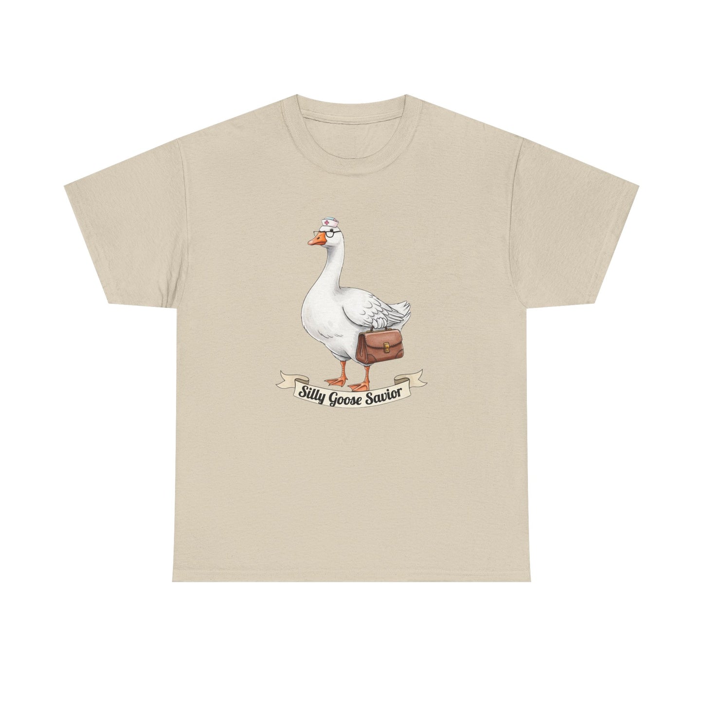 Goose Savior T-Shirt — Vintage Illustrated Goose Tee Whimsical Animal Gift