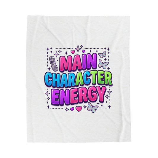 Main Character Energy Blanket | Y2K aesthetic, 2000s retro graphic