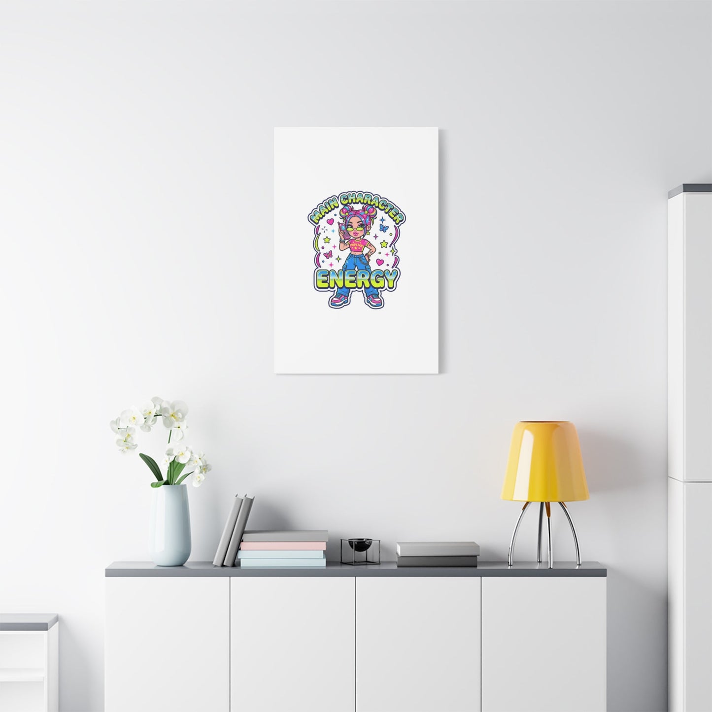 Main Character Energy Canvas | Y2K Aesthetic, Retro Internet Pop Art