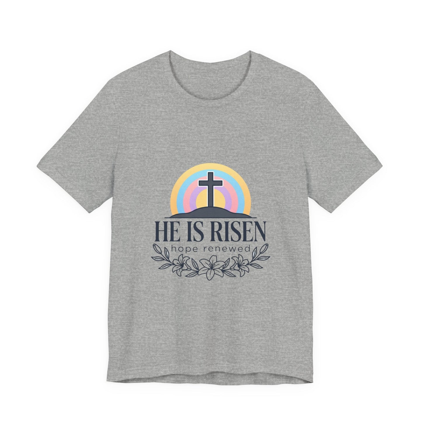 He Is Risen Tee | Easter shirt, Christian faith tee