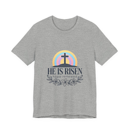 He Is Risen Tee | Easter shirt, Christian faith tee