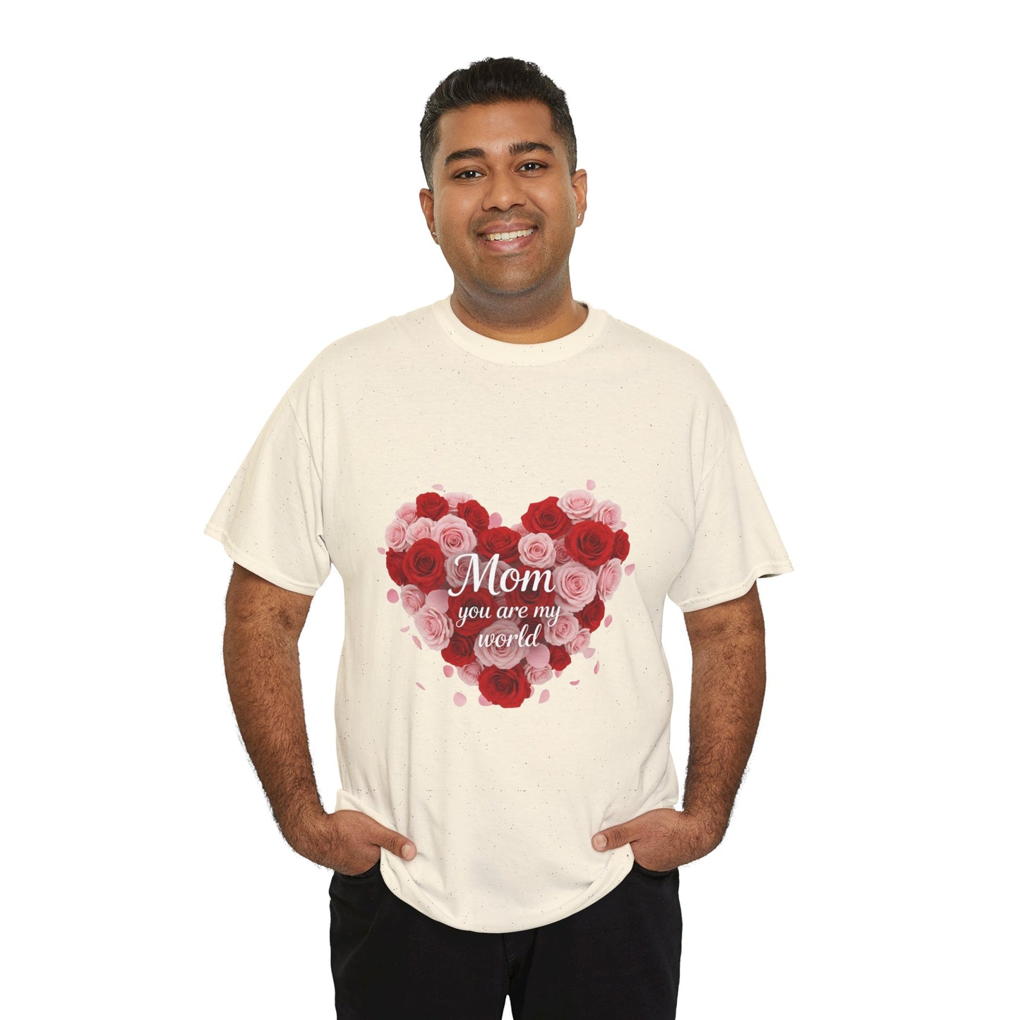 Mom You Are My World Floral Heart T-Shirt