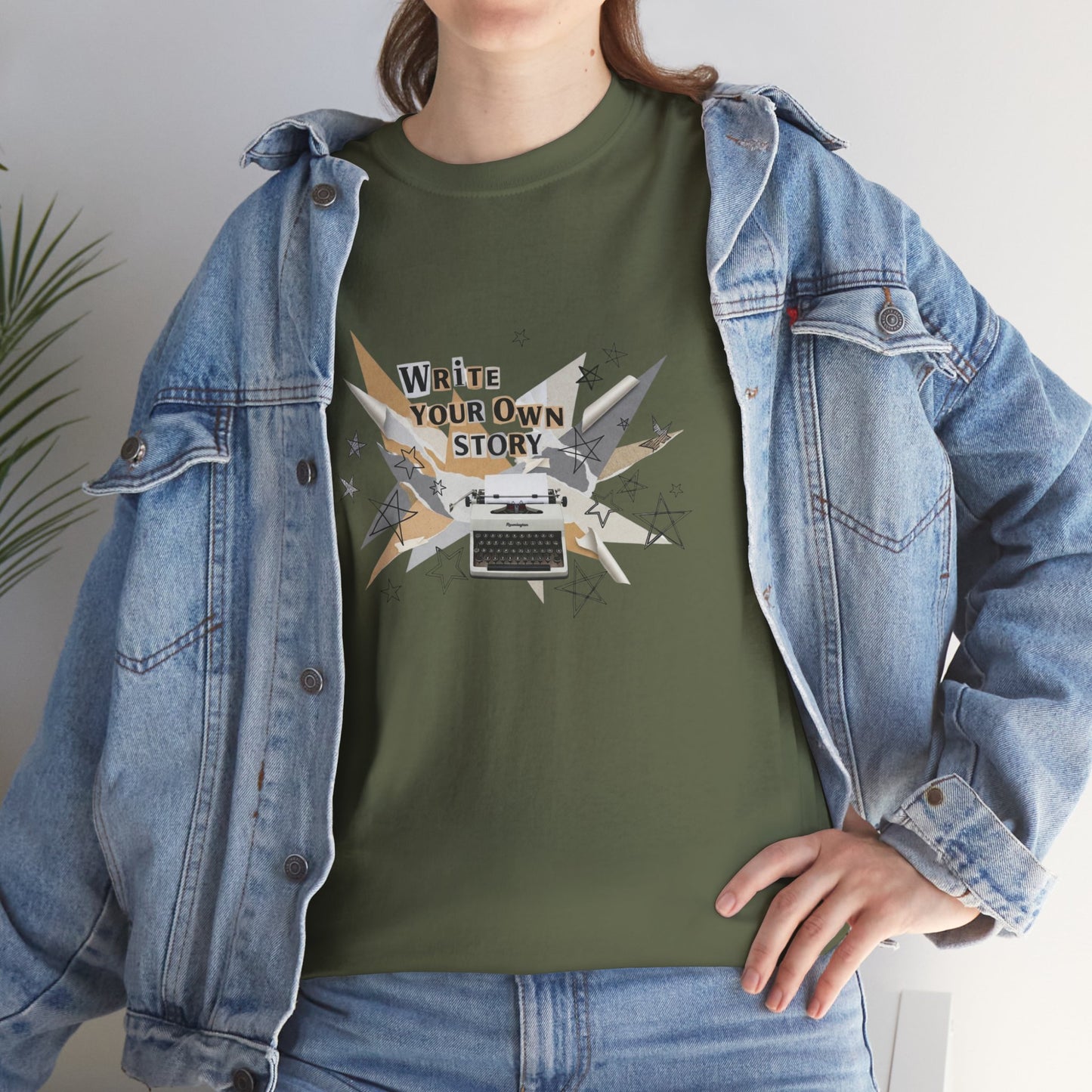 Write Your Own Story T-Shirt — Typewriter Graphic Tee Writer Gift Inspirational