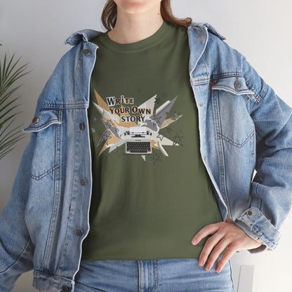 Write Your Own Story T-Shirt — Typewriter Graphic Tee Writer Gift Inspirational