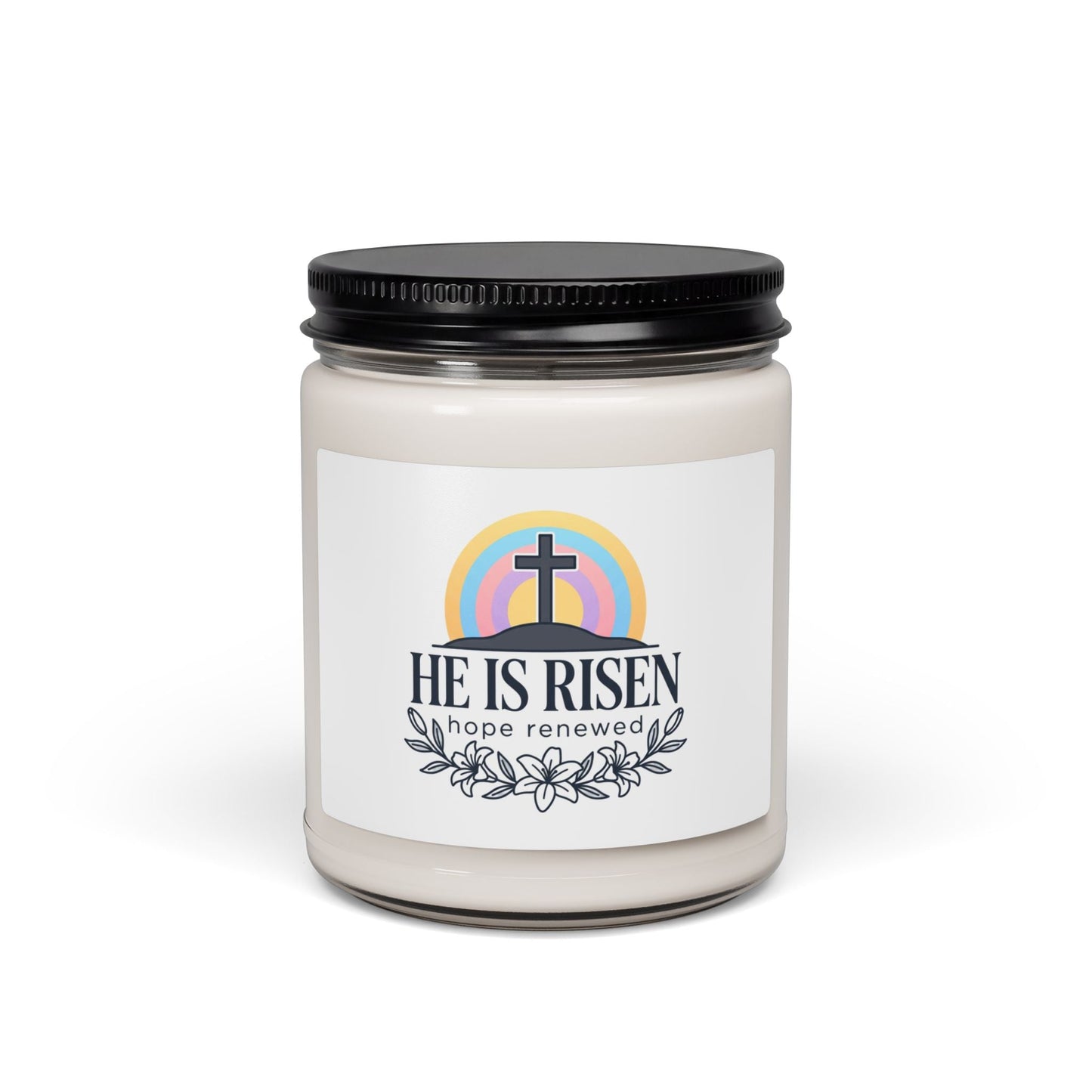 He Is Risen Soy Candle | Easter Christian Candle, Resurrection Hope