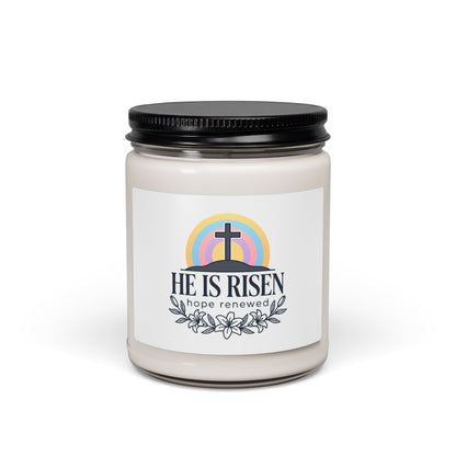 He Is Risen Soy Candle | Easter Christian Candle, Resurrection Hope