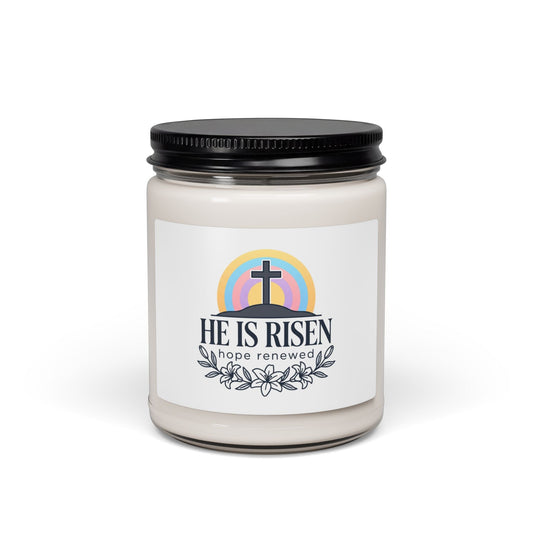 He Is Risen Soy Candle | Easter Christian Candle, Resurrection Hope