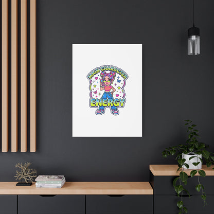 Main Character Energy Canvas | Y2K Aesthetic, Retro Internet Pop Art