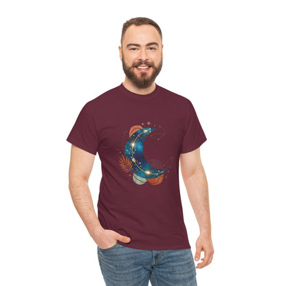 Celestial Moon Graphic Tee — Starry Crescent Night Shirt Boho Gift for Her