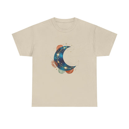 Celestial Moon Graphic Tee — Starry Crescent Night Shirt Boho Gift for Her