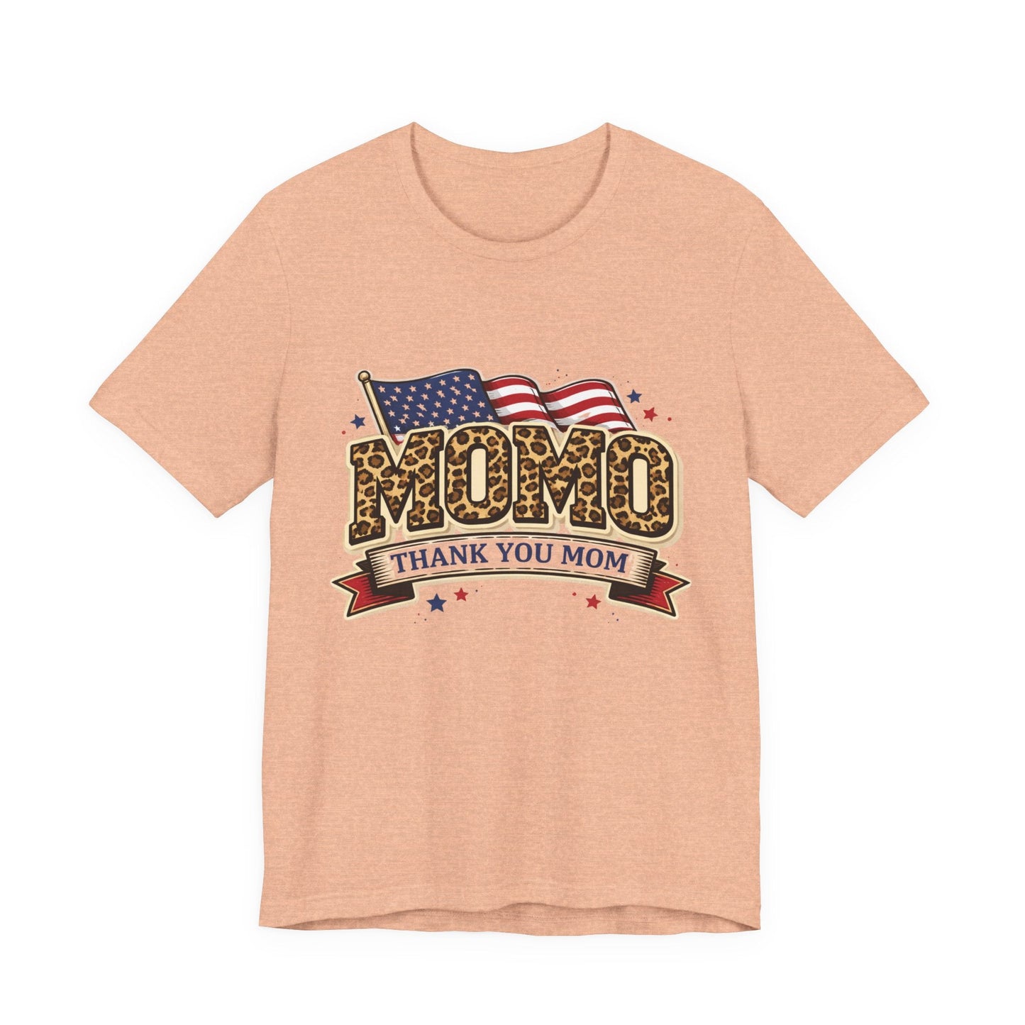 MOMO 'Thank You Mom' Patriotic Leopard Print Tee | Mom Gift T-Shirt