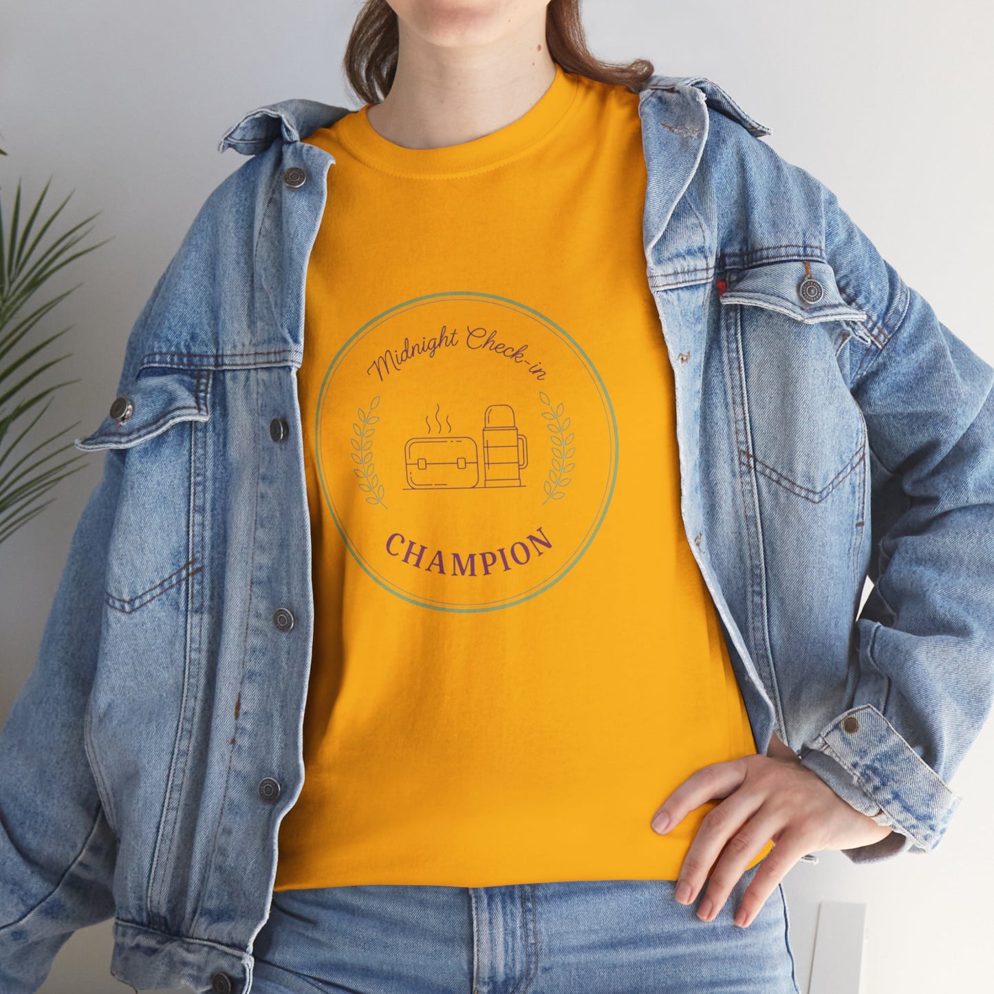 Champion of Midnight Snack T-Shirt — Funny Cozy Graphic Tee Relaxation Gift