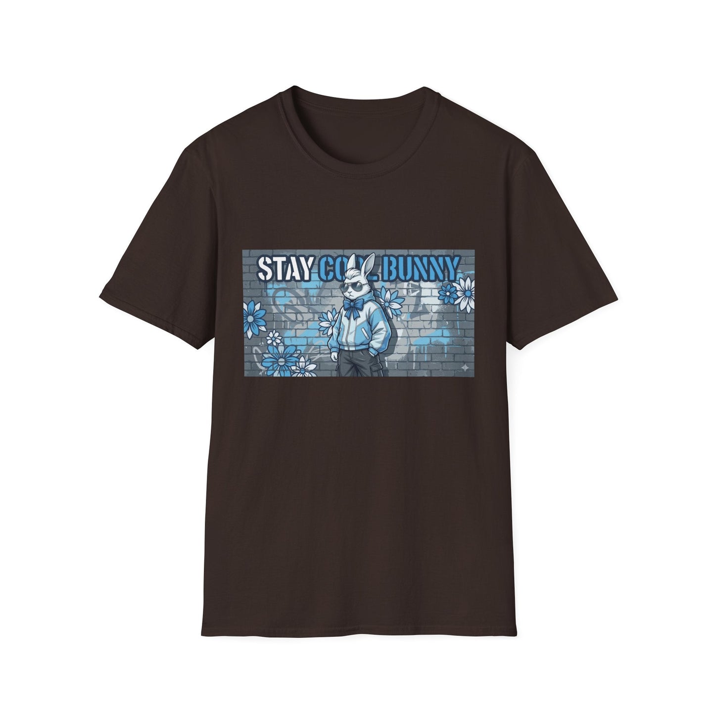 Stay Cool Bunny T-Shirt — Retro Street Art Rabbit Graphic Tee