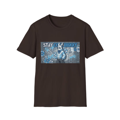 Stay Cool Bunny T-Shirt — Retro Street Art Rabbit Graphic Tee