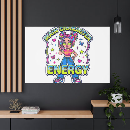 Main Character Energy Canvas | Y2K Aesthetic, Retro Internet Pop Art