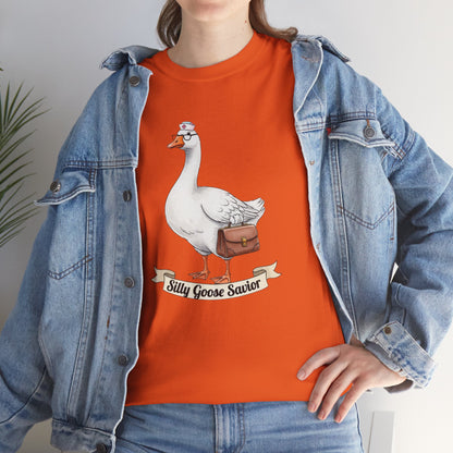 Goose Savior T-Shirt — Vintage Illustrated Goose Tee Whimsical Animal Gift