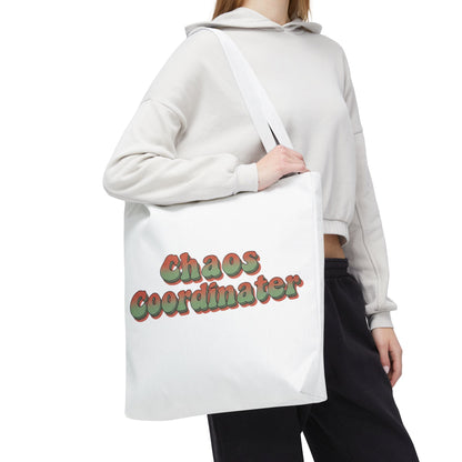 Chaos Coordinator Tote Bag Funny Gift for Mom Teacher Office Women Reusable