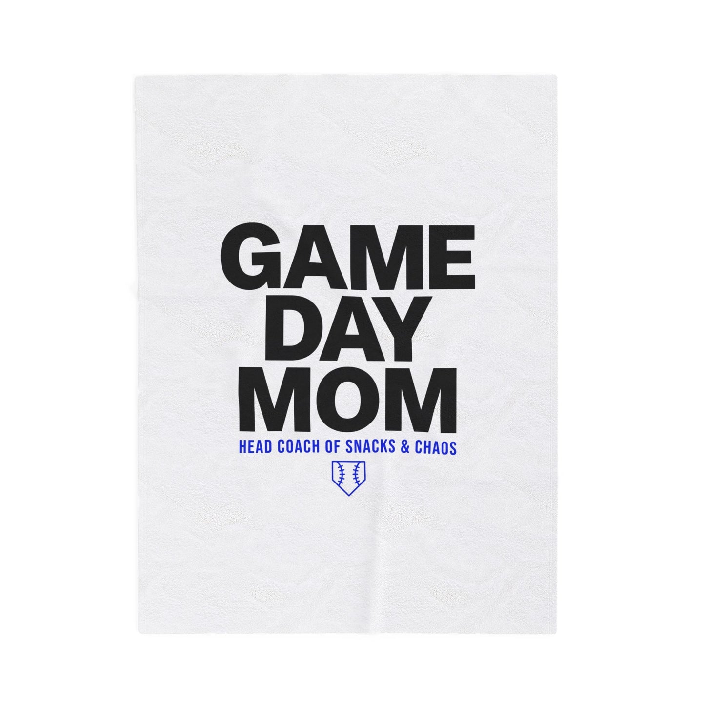 Game Day Mom Velveteen Plush Blanket | Minimal Typographic Mom, Mother’s Day