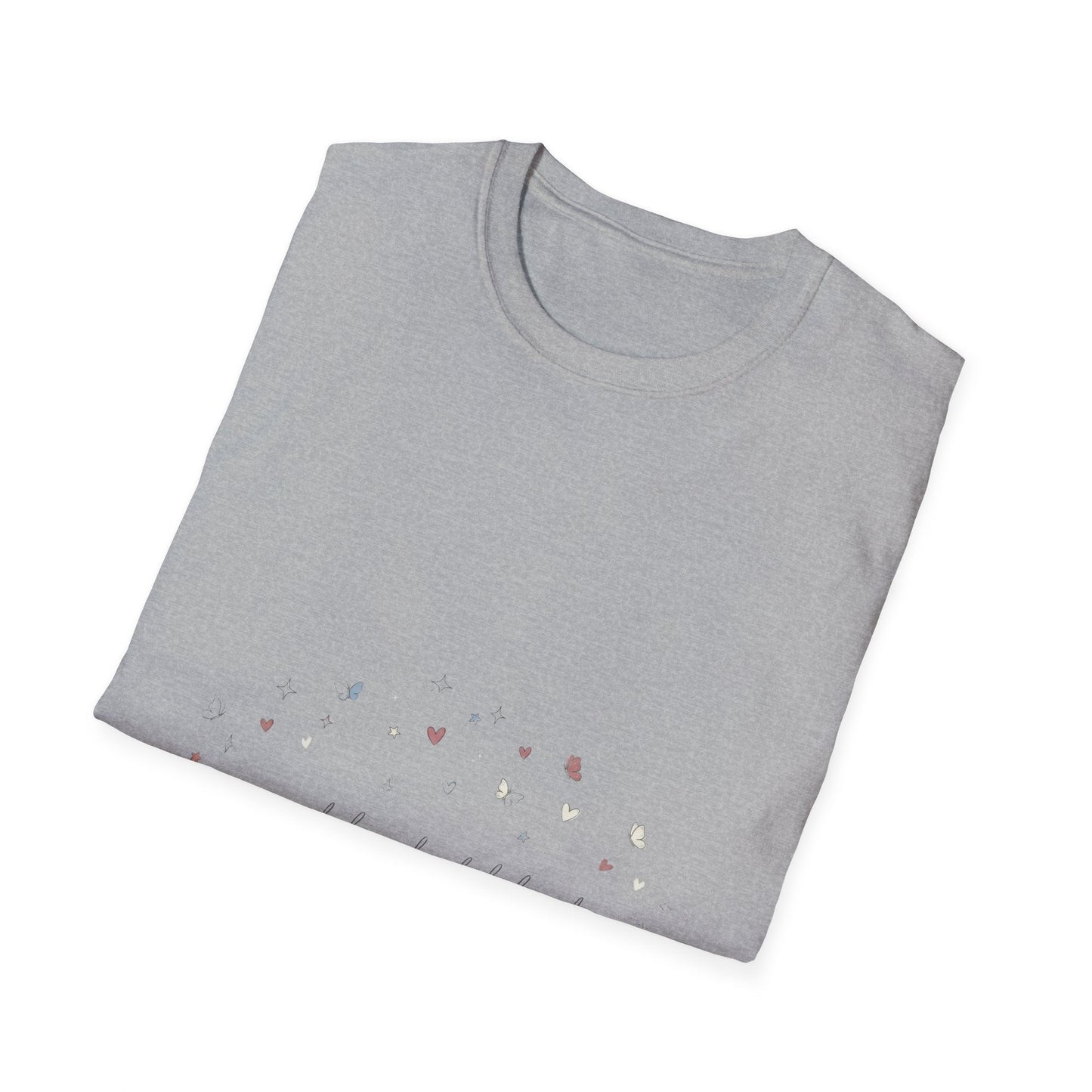 Floral Minimalist T‑Shirt — "Small Kind of Lovely" Chest Script
