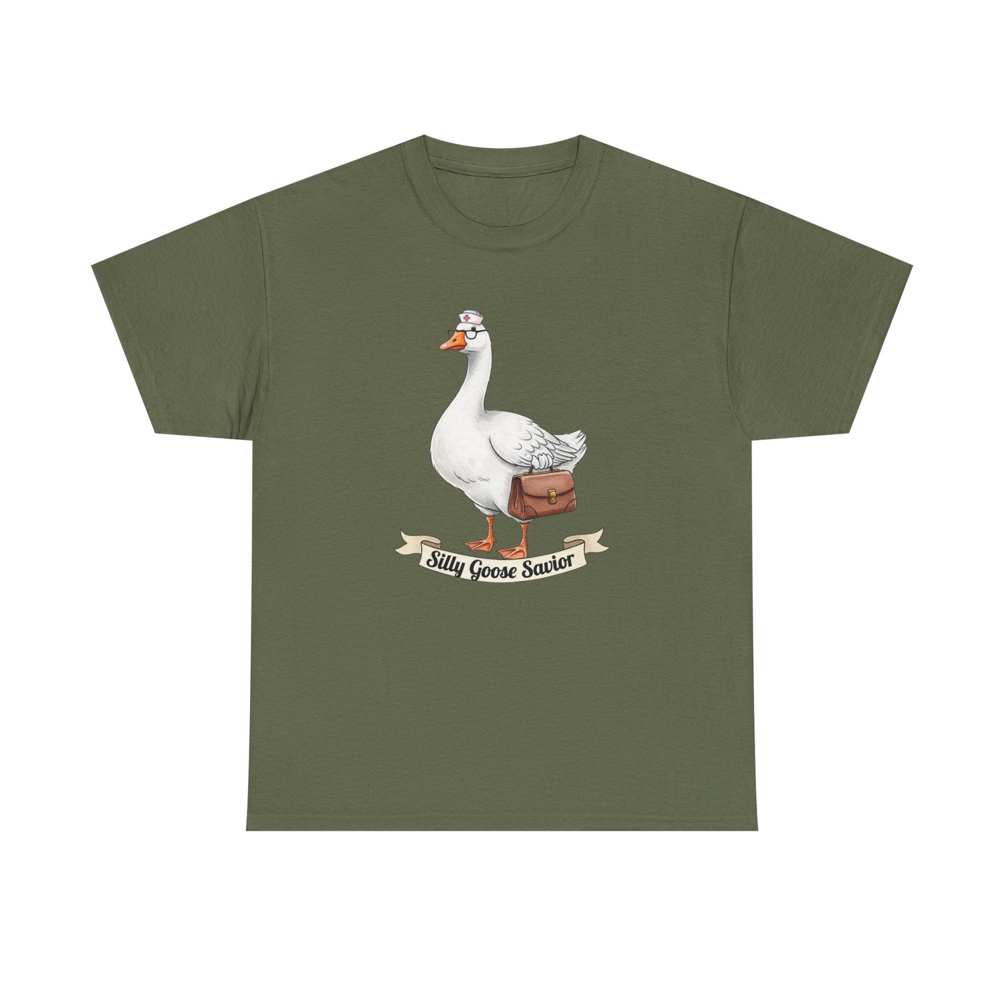 Goose Savior T-Shirt — Vintage Illustrated Goose Tee Whimsical Animal Gift