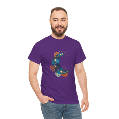 Celestial Moon Graphic Tee — Starry Crescent Night Shirt Boho Gift for Her