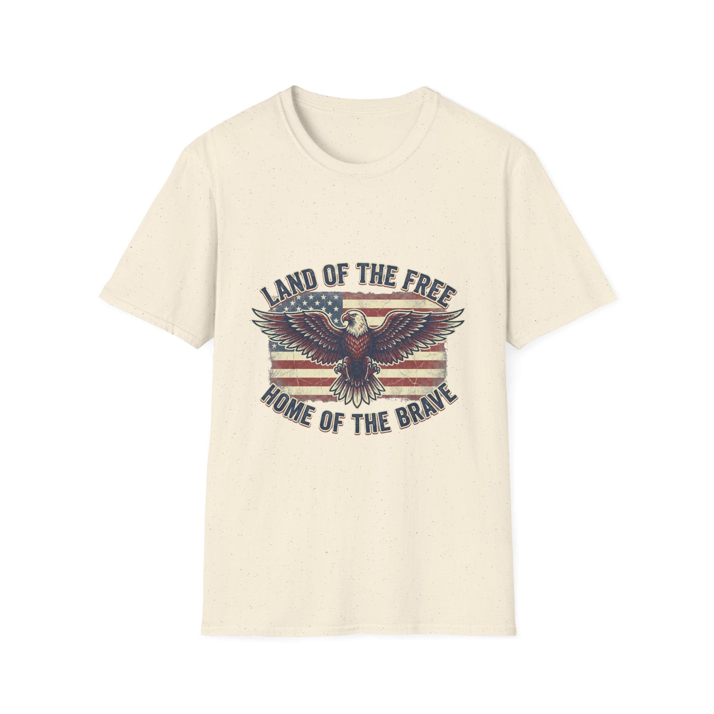 Patriotic Eagle T-Shirt – "Land of the Free, Home of the Brave" Vintage USA Tee