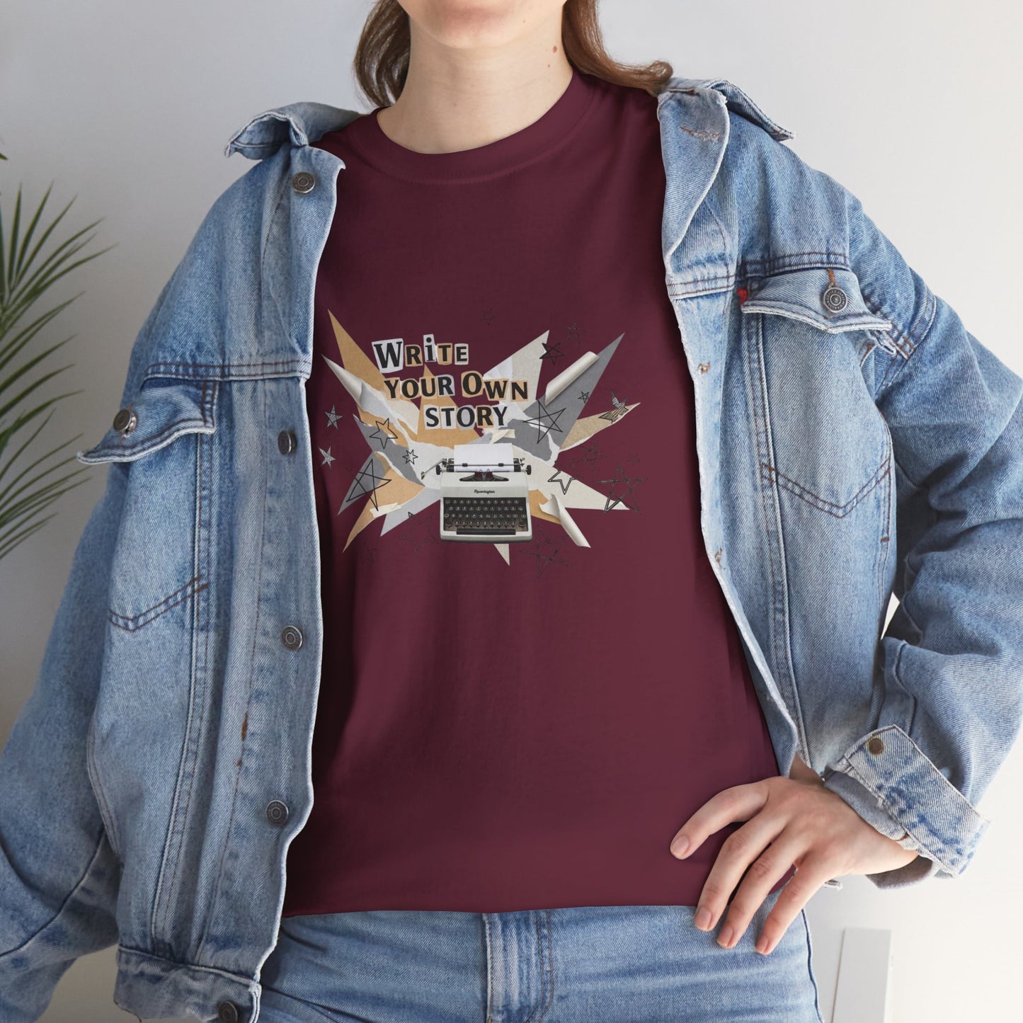 Write Your Own Story T-Shirt — Typewriter Graphic Tee Writer Gift Inspirational