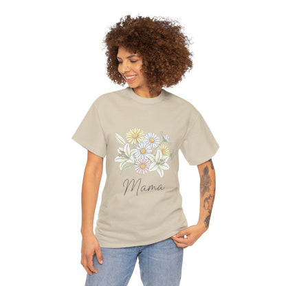 Mama Floral Tee — Pastel Daisy Bouquet Mother's Day Shirt