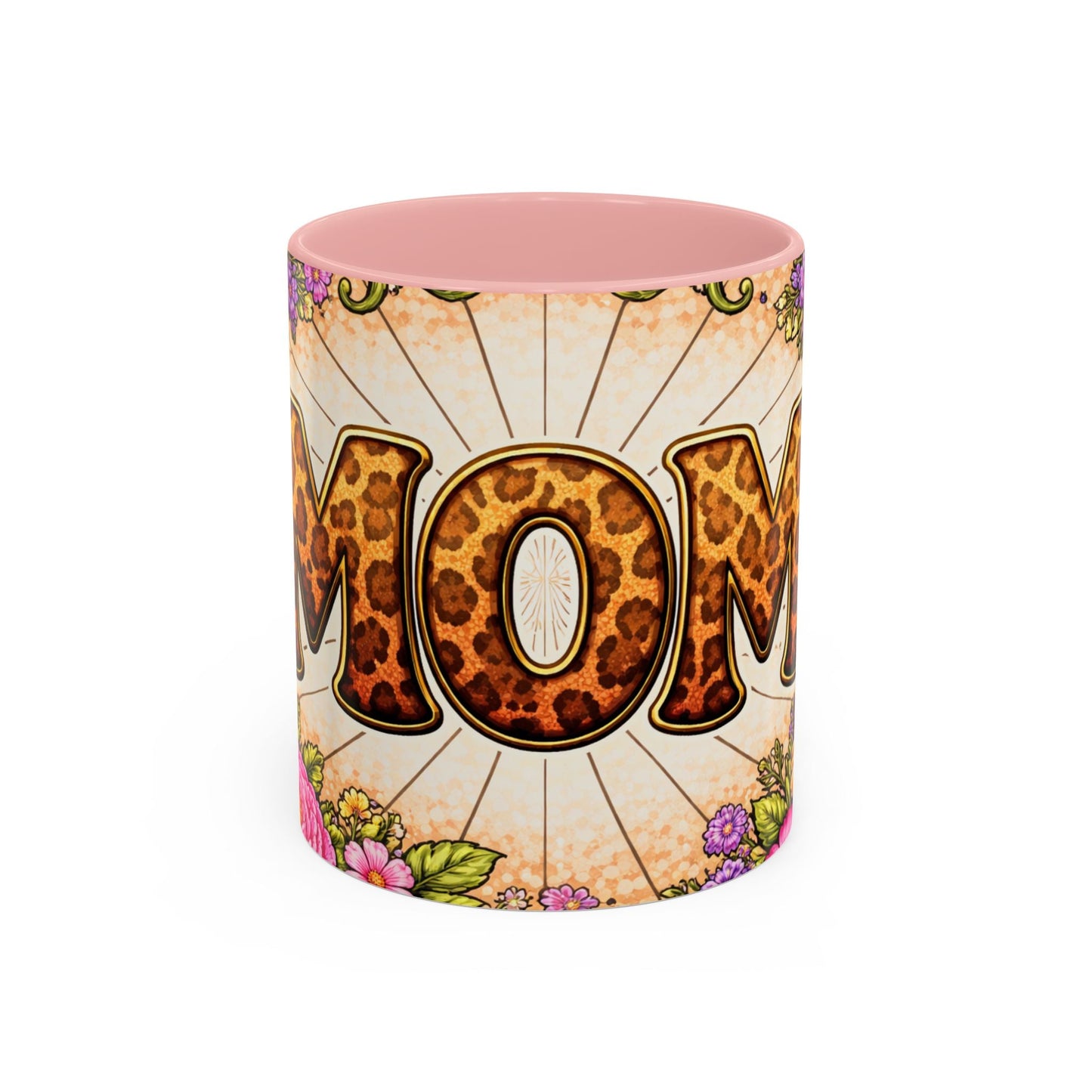 Mom Leopard Print Floral Coffee Mug — Mother's Day Gift (11 oz)