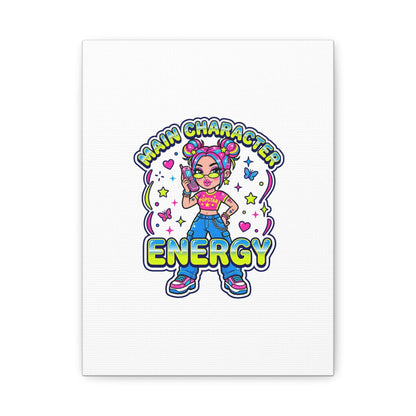 Main Character Energy Canvas | Y2K Aesthetic, Retro Internet Pop Art