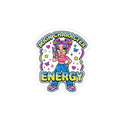 Main Character Energy Sticker | Y2K aesthetic, 2000s retro internet style