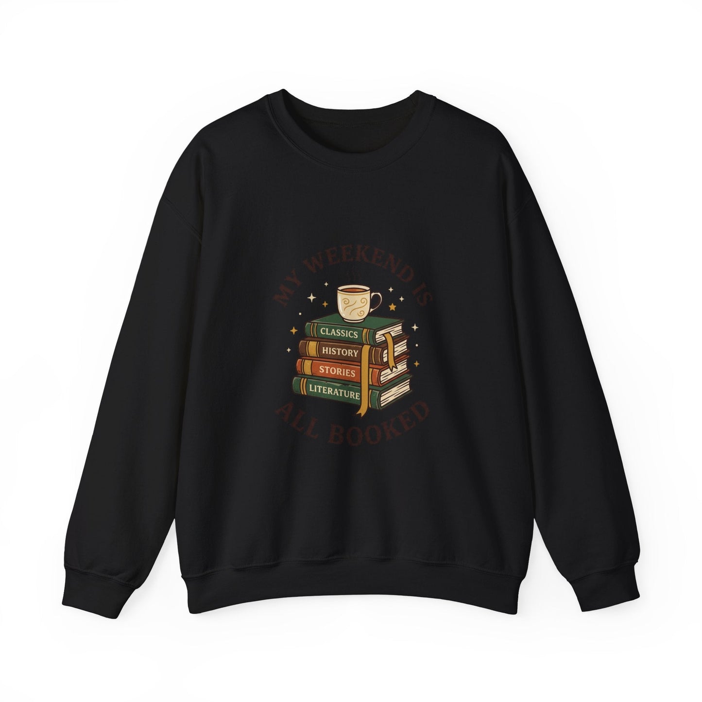 All Booked Stack of Books Sweatshirt | Book Lover, Cozy Reader