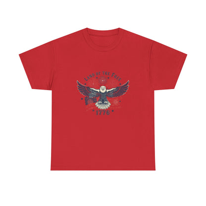 Land of the Free Eagle T-Shirt — 1776 Vintage Patriotic American Tee Gift