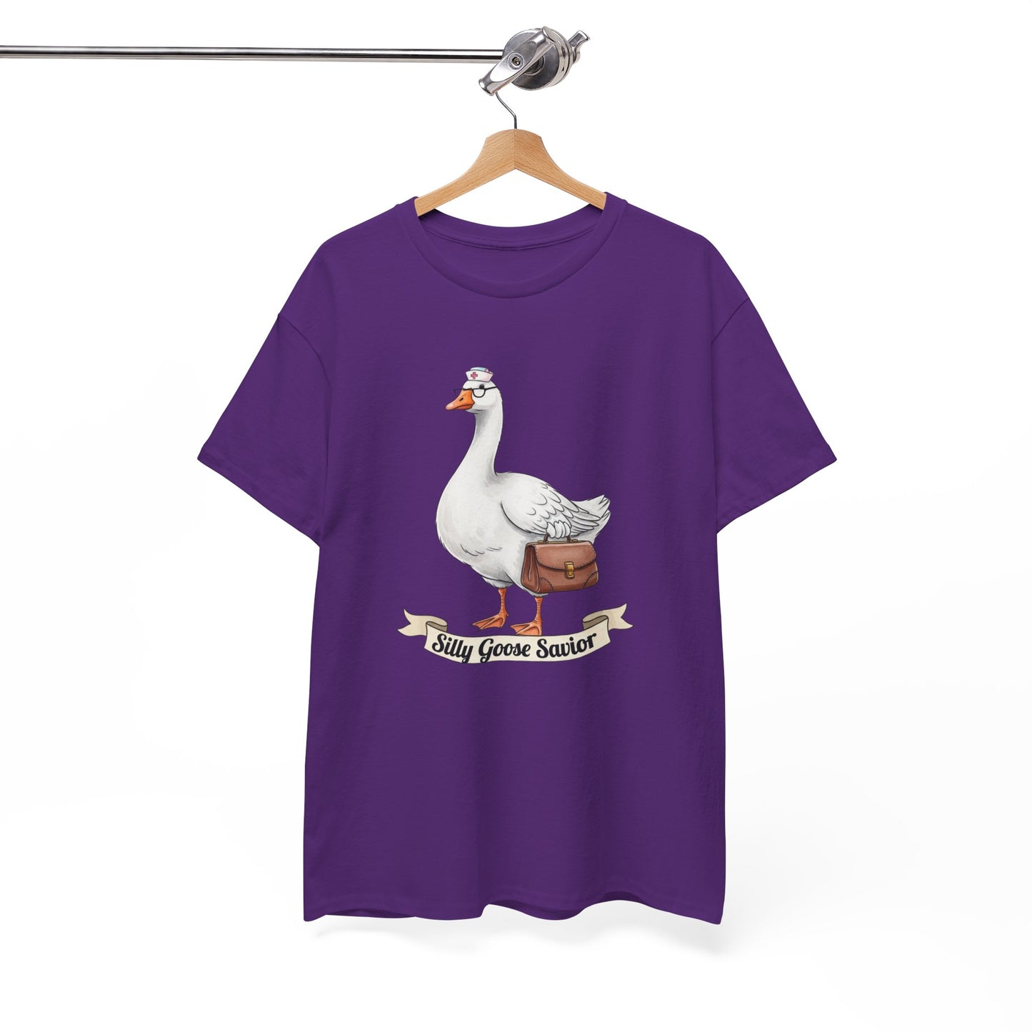 Goose Savior T-Shirt — Vintage Illustrated Goose Tee Whimsical Animal Gift