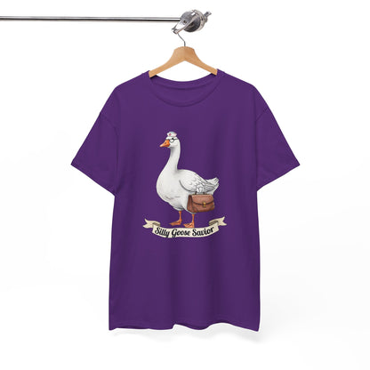 Goose Savior T-Shirt — Vintage Illustrated Goose Tee Whimsical Animal Gift