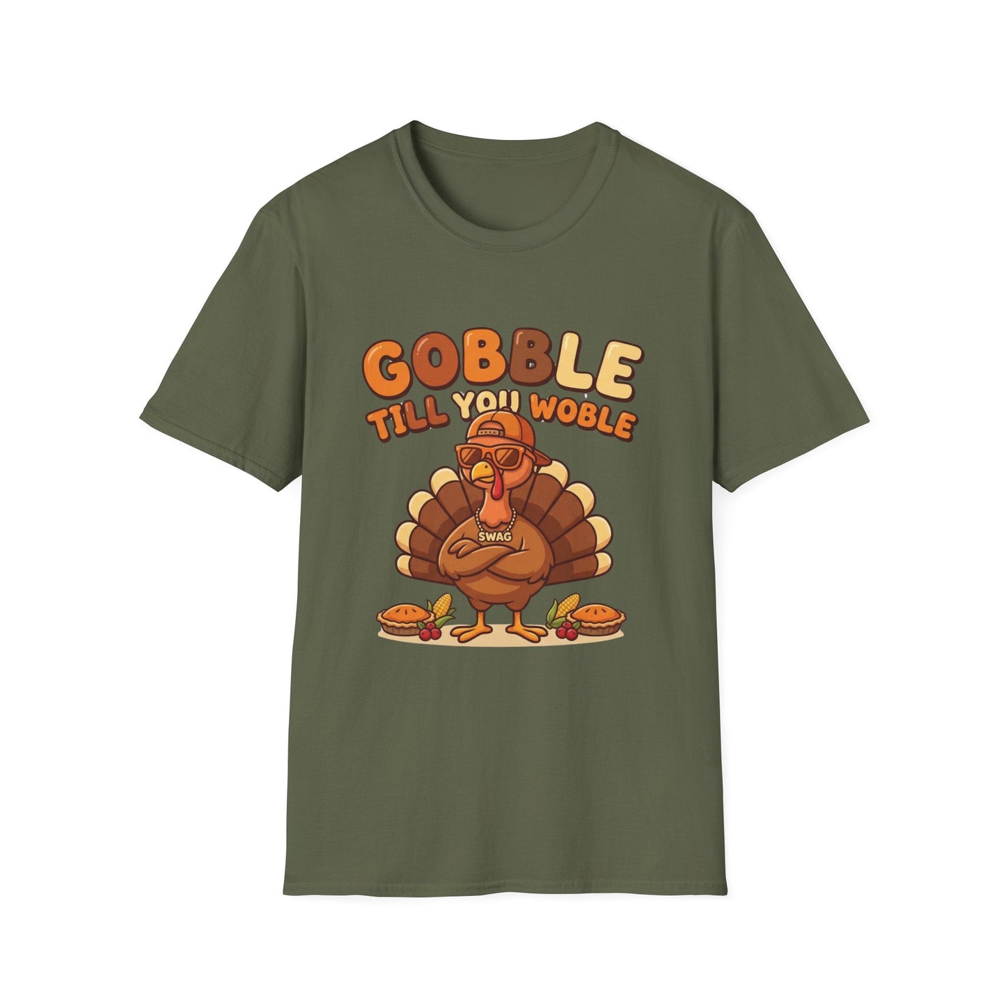 Thanksgiving Turkey T-Shirt — "Gobble Till You Wobble" Holiday Tee