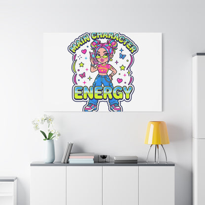 Main Character Energy Canvas | Y2K Aesthetic, Retro Internet Pop Art