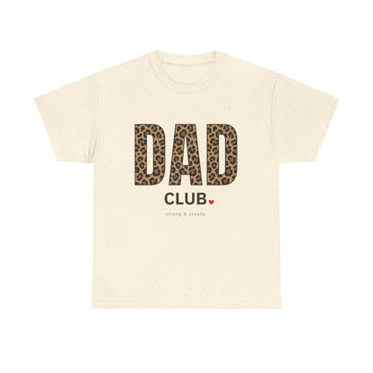 Dad Club Leopard Print T-Shirt — Father's Day Casual Tee