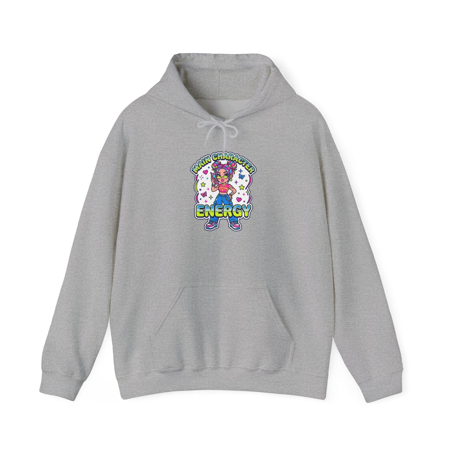 Playful Y2K Sassy Energy Hoodie | 2000s Aesthetic, Retro Internet Graphic