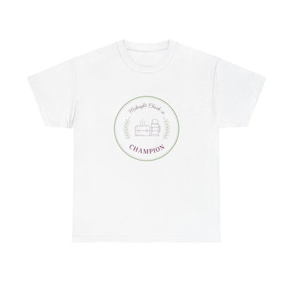 Champion of Midnight Snack T-Shirt — Funny Cozy Graphic Tee Relaxation Gift