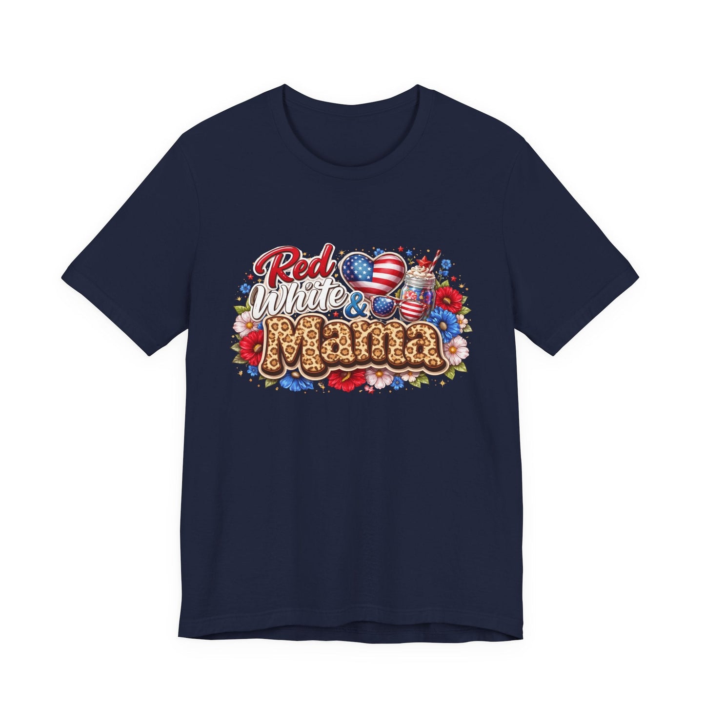 Red White & Mamma Tee — Patriotic Mom T-Shirt for Mother's Day & 4th of July
